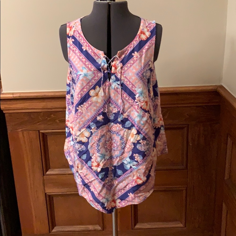 JJill lace front blouse